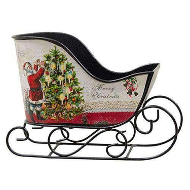 '+Santa Metal Sled - The Fox Decor